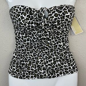 NWT MICHAEL Michael Kors Black Ivy Tankini Top Sizes XS, XL, or 20W